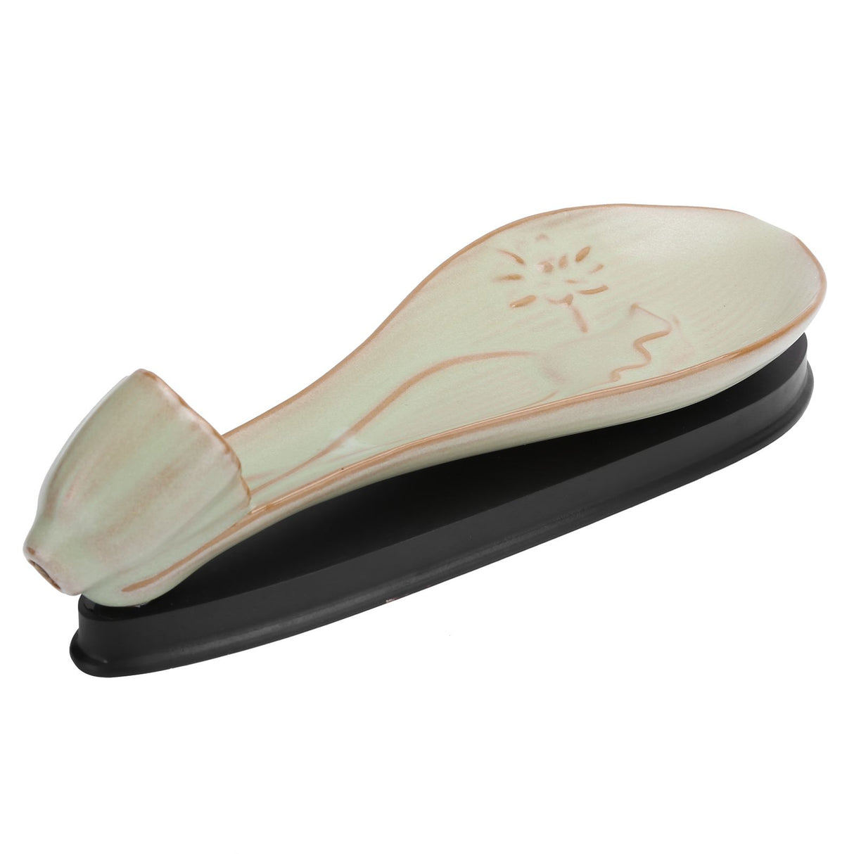 Incense Holder Embossed Ceramic Incense Stick Coil Burner Tray Desktop Decoration