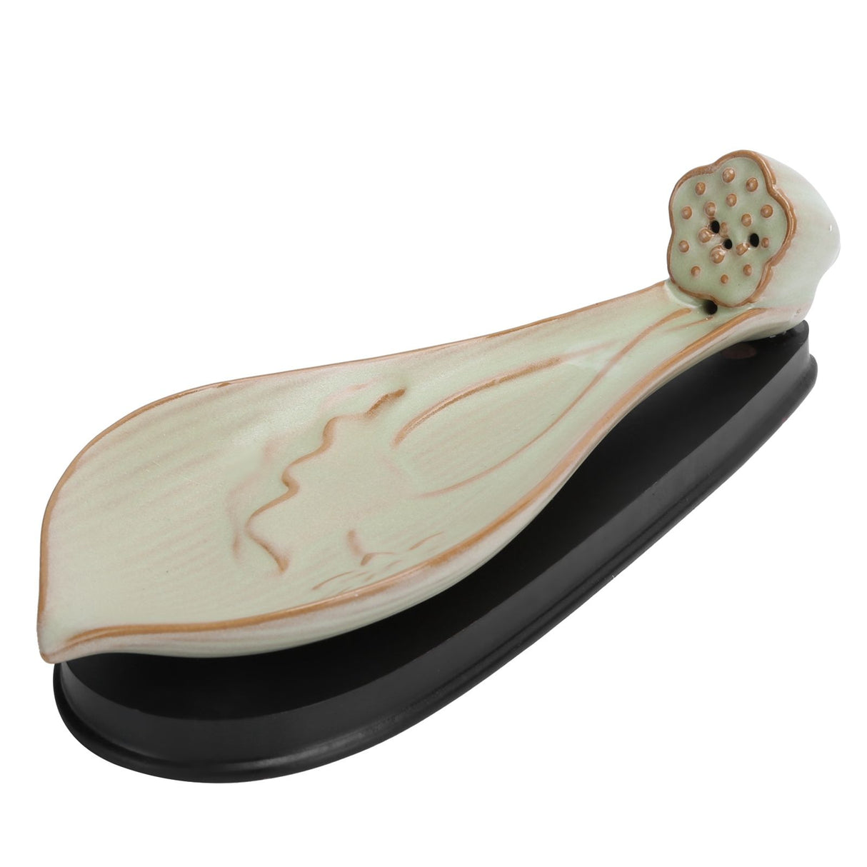 Incense Holder Embossed Ceramic Incense Stick Coil Burner Tray Desktop Decoration