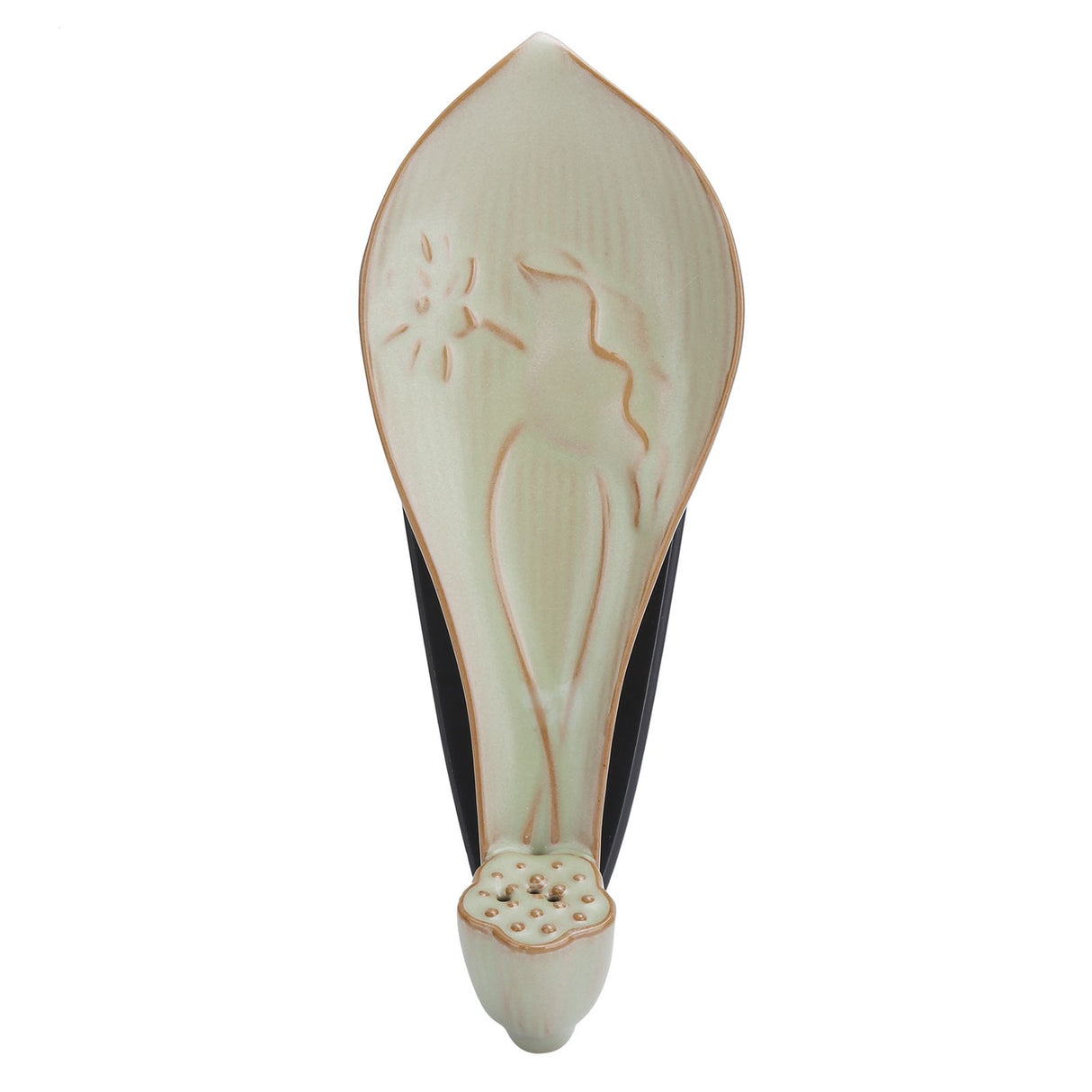 Incense Holder Embossed Ceramic Incense Stick Coil Burner Tray Desktop Decoration