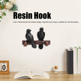 Clothes Hanger Innovative Wall Mounted Bird Shaped Resin Hook for Bedroom Entryway - Extra Image