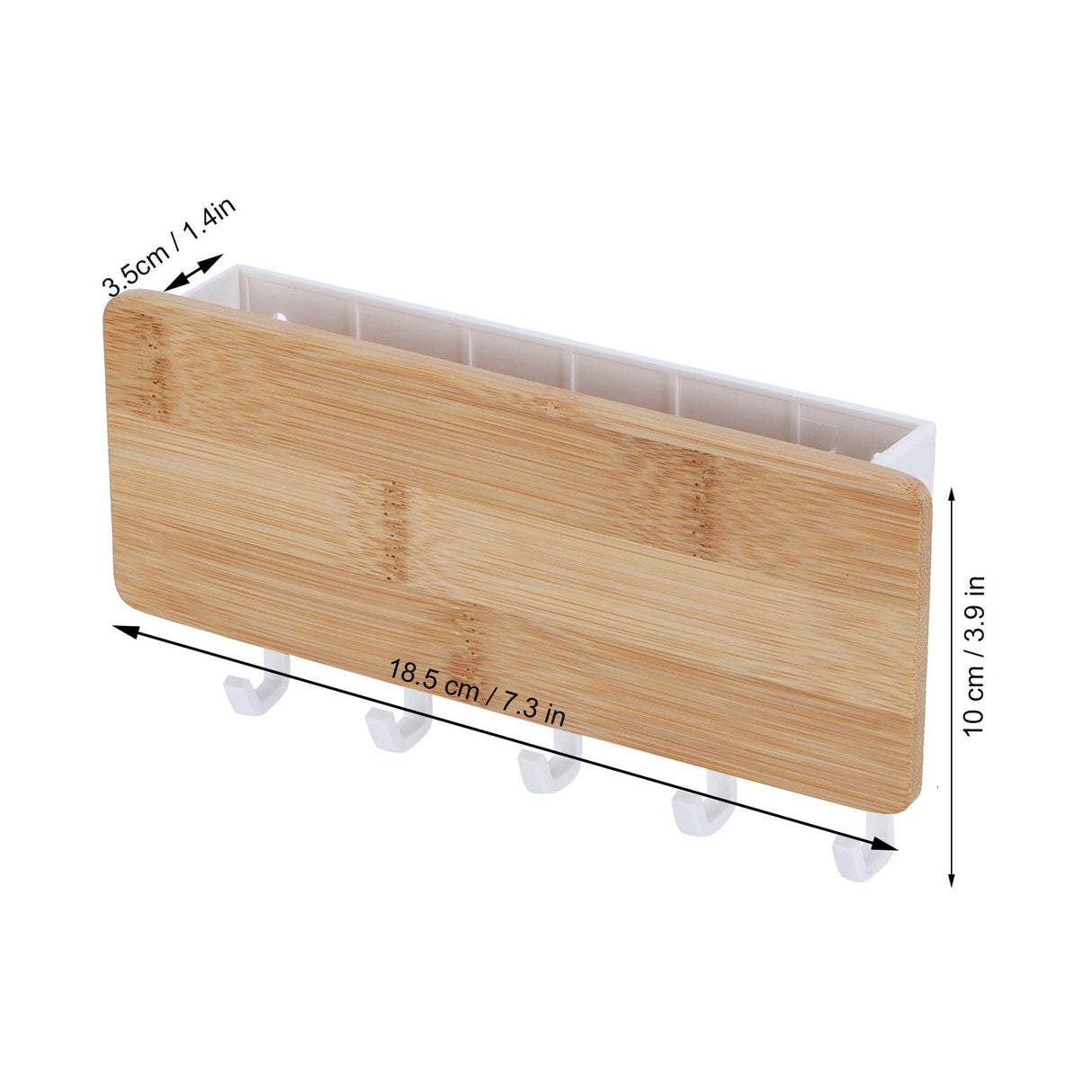 Wall Mount Key Holder Home Wall Mount Key Hanger Organizer Storage Box with 5 Hooks
