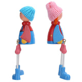 Wooden Dolls Cartoon Puppet Decoration Ornament Handicraft for Wedding Favors Birthday Gift - Top-Down View