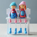 Wooden Dolls Cartoon Puppet Decoration Ornament Handicraft for Wedding Favors Birthday Gift