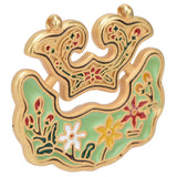 Chinese Retro Peace Lock Pendant Unique Charm Enamel Porcelain Lock Pendant Men Women Silver Jewelry for GiftWhite Cat Lock - Extra Image