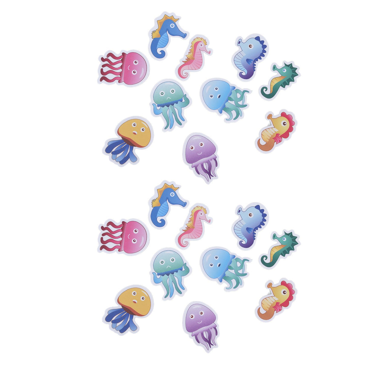 2 Set Bathroom Bathtub Stickers Children Room Decorative Wall Decal Sea Animal Nonslip Adhesive Appliques