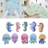 2 Set Bathroom Bathtub Stickers Children Room Decorative Wall Decal Sea Animal Nonslip Adhesive Appliques