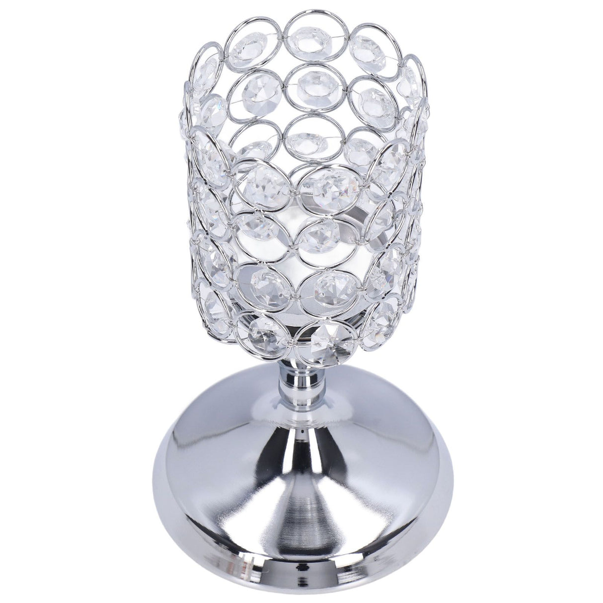 Crystal Candle Holder Electroplating Process Carved Design Elegant Style Exquisite Durable Tealight Candle Holder