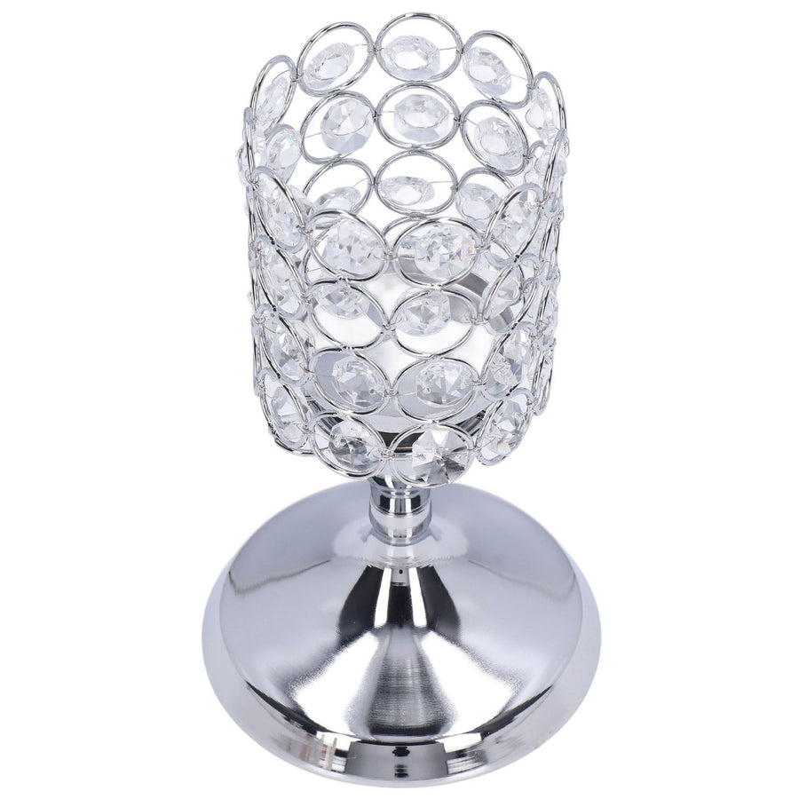 Crystal Candle Holder Electroplating Process Carved Design Elegant Style Exquisite Durable Tealight Candle Holder