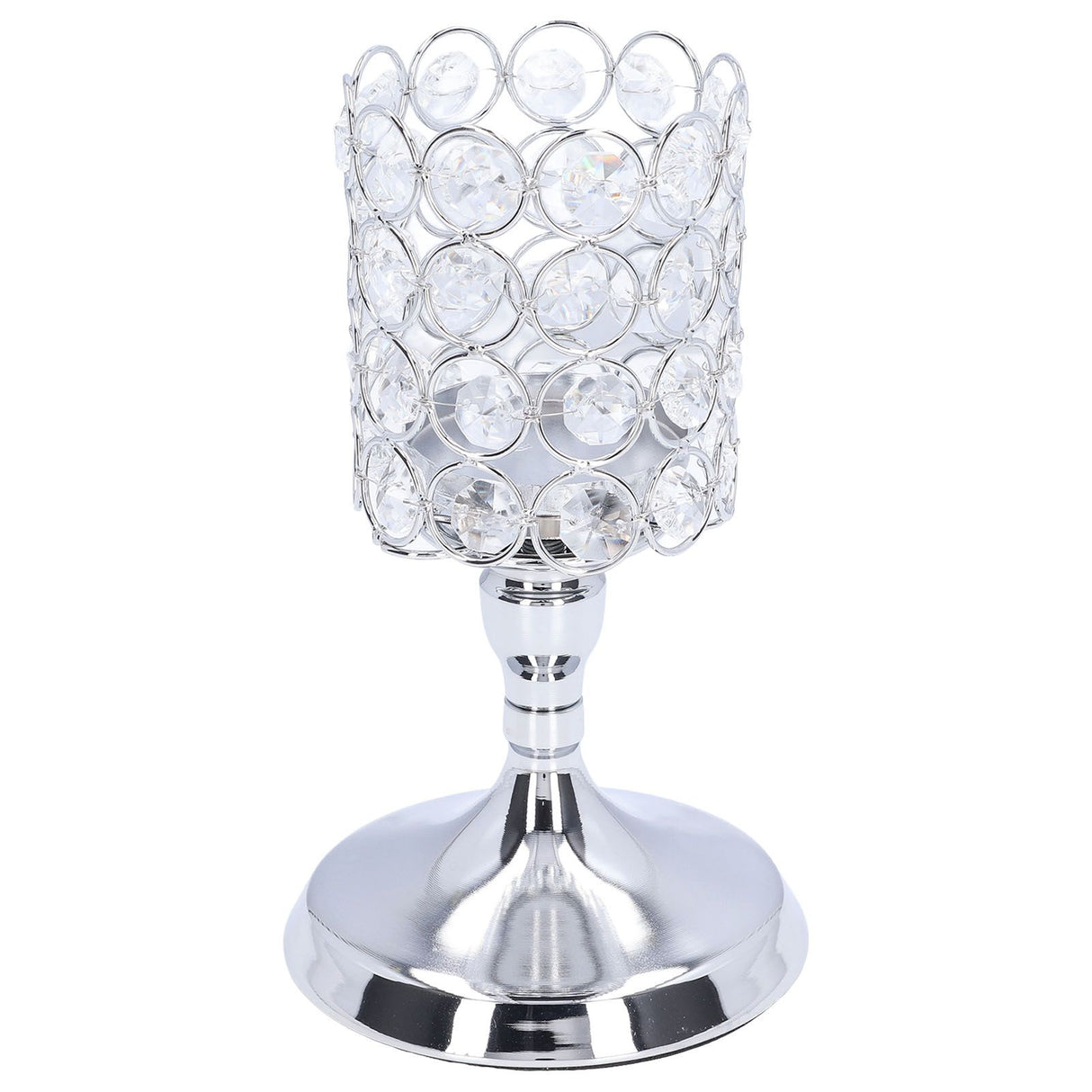 Crystal Candle Holder Electroplating Process Carved Design Elegant Style Exquisite Durable Tealight Candle Holder