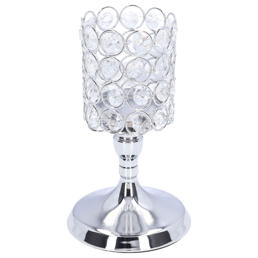 Crystal Candle Holder Electroplating Process Carved Design Elegant Style Exquisite Durable Tealight Candle Holder