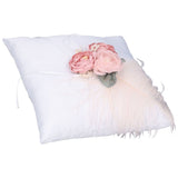 Wedding Ring Pillow Cloth Wedding Cushion Romantic Wedding Supplies for Ceremony Decoration - Close-Up Angle