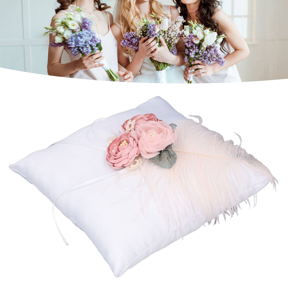 Wedding Ring Pillow Cloth Wedding Cushion Romantic Wedding Supplies for Ceremony Decoration