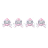 4PCS Wedding Candy Box Tinplate Heart Shaped Candy Box Romantic Valentines Gift Box for Birthday PartyPink