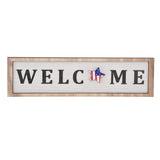 Door Sign Wooden Seasonal Rustic Welcome Door Decoration with 16 Interchangeable Icons for Farmhouse Office Home