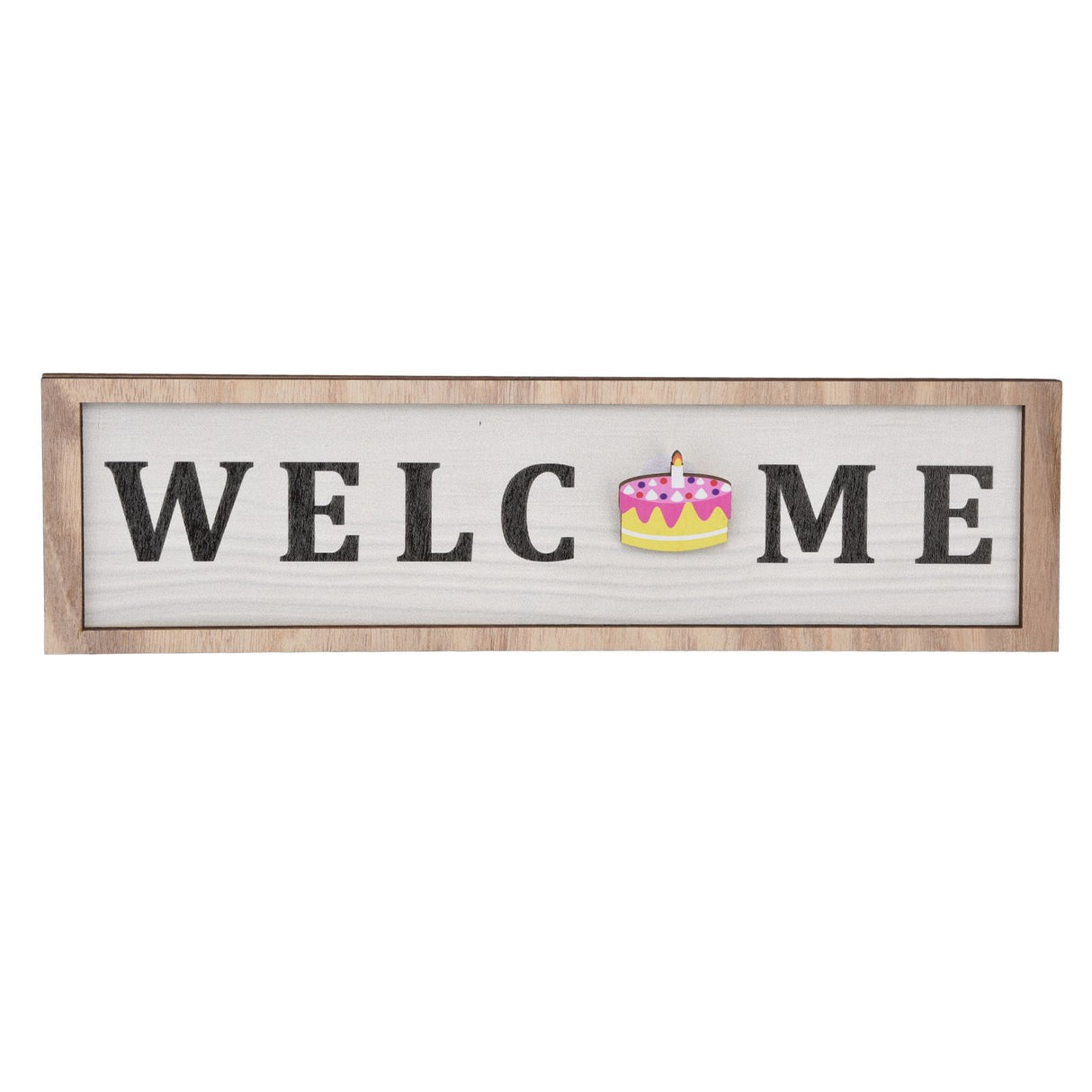 Door Sign Wooden Seasonal Rustic Welcome Door Decoration with 16 Interchangeable Icons for Farmhouse Office Home