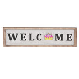Door Sign Wooden Seasonal Rustic Welcome Door Decoration with 16 Interchangeable Icons for Farmhouse Office Home