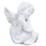 Cherub Statue Synthetic Resin Material Lovely Style White Baby Figurines for Party DecorationsCherub Statue Left - Top-Down View