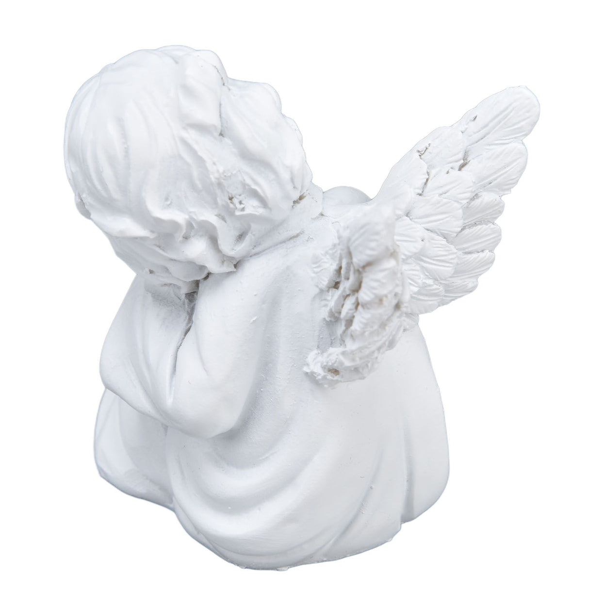 Cherub Statue Synthetic Resin Material Lovely Style White Baby Figurines for Party DecorationsCherub Statue Left