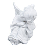 Cherub Statue Synthetic Resin Material Lovely Style White Baby Figurines for Party DecorationsCherub Statue Left