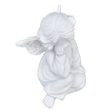 Cherub Statue Synthetic Resin Material Lovely Style White Baby Figurines for Party DecorationsCherub Statue Right