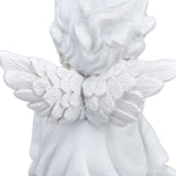 Cherub Statue Synthetic Resin Material Lovely Style White Baby Figurines for Party DecorationsCherub Statue Right