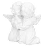Angel Statue Synthetic Resin Embracing Shape White Angel Ornament for Desktop DecorationAngel Left