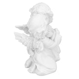 Angel Statue Synthetic Resin Embracing Shape White Angel Ornament for Desktop DecorationAngel Left