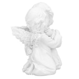 Angel Statue Synthetic Resin Embracing Shape White Angel Ornament for Desktop DecorationAngel Left