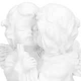 Angel Statue Synthetic Resin Embracing Shape White Angel Ornament for Desktop DecorationAngel Left