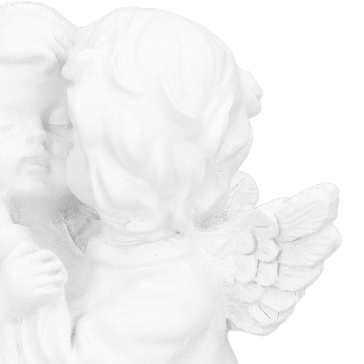 Angel Statue Synthetic Resin Embracing Shape White Angel Ornament for Desktop DecorationAngel Left