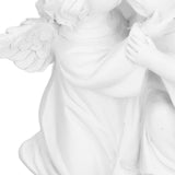 Angel Statue Synthetic Resin Embracing Shape White Angel Ornament for Desktop DecorationAngel Right