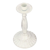 Candle Holders White Iron Material Retro Style Decorative Candlestick Pedestal for Home Decoration - Front View