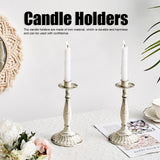Candle Holders White Iron Material Retro Style Decorative Candlestick Pedestal for Home Decoration