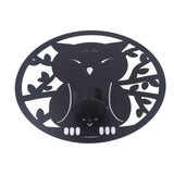 Hanging Candleholder Iron Retro Style Innovative Wall Mounted Candle Holder for Home Wall Decorations Black Laser Plate A