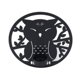Hanging Candleholder Iron Retro Style Innovative Wall Mounted Candle Holder for Home Wall Decorations Black Laser Plate A - Extra Image