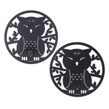 Hanging Candleholder Iron Retro Style Innovative Wall Mounted Candle Holder for Home Wall Decorations Black Laser Plate A - Extra Image