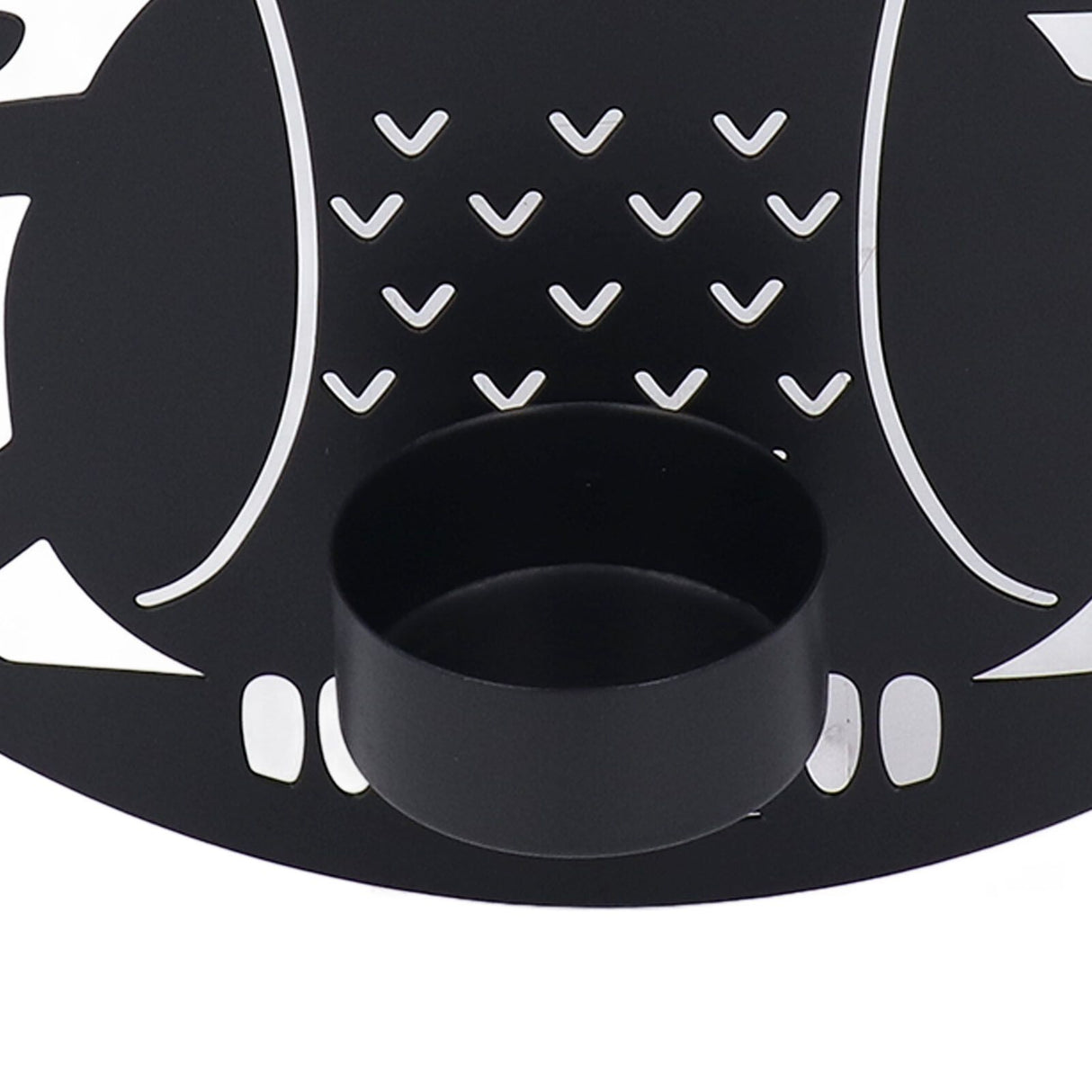 Hanging Candleholder Iron Retro Style Innovative Wall Mounted Candle Holder for Home Wall Decorations Black Laser Plate A