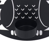 Hanging Candleholder Iron Retro Style Innovative Wall Mounted Candle Holder for Home Wall Decorations Black Laser Plate A