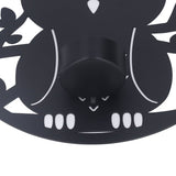 Hanging Candleholder Iron Retro Style Innovative Wall Mounted Candle Holder for Home Wall Decorations Black Laser Plate A