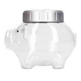 Piggy Bank Voice Counting Plastic Automatically Identify Pig Saving Box for Dollars Coins - Top-Down View