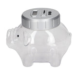 Piggy Bank Voice Counting Plastic Automatically Identify Pig Saving Box for Dollars Coins - Close-Up Angle