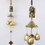 Metal Hanging Wind Chimes Soft Voice Peace Symbolism Golden Wind Chimes for Door Decorative Ornaments
