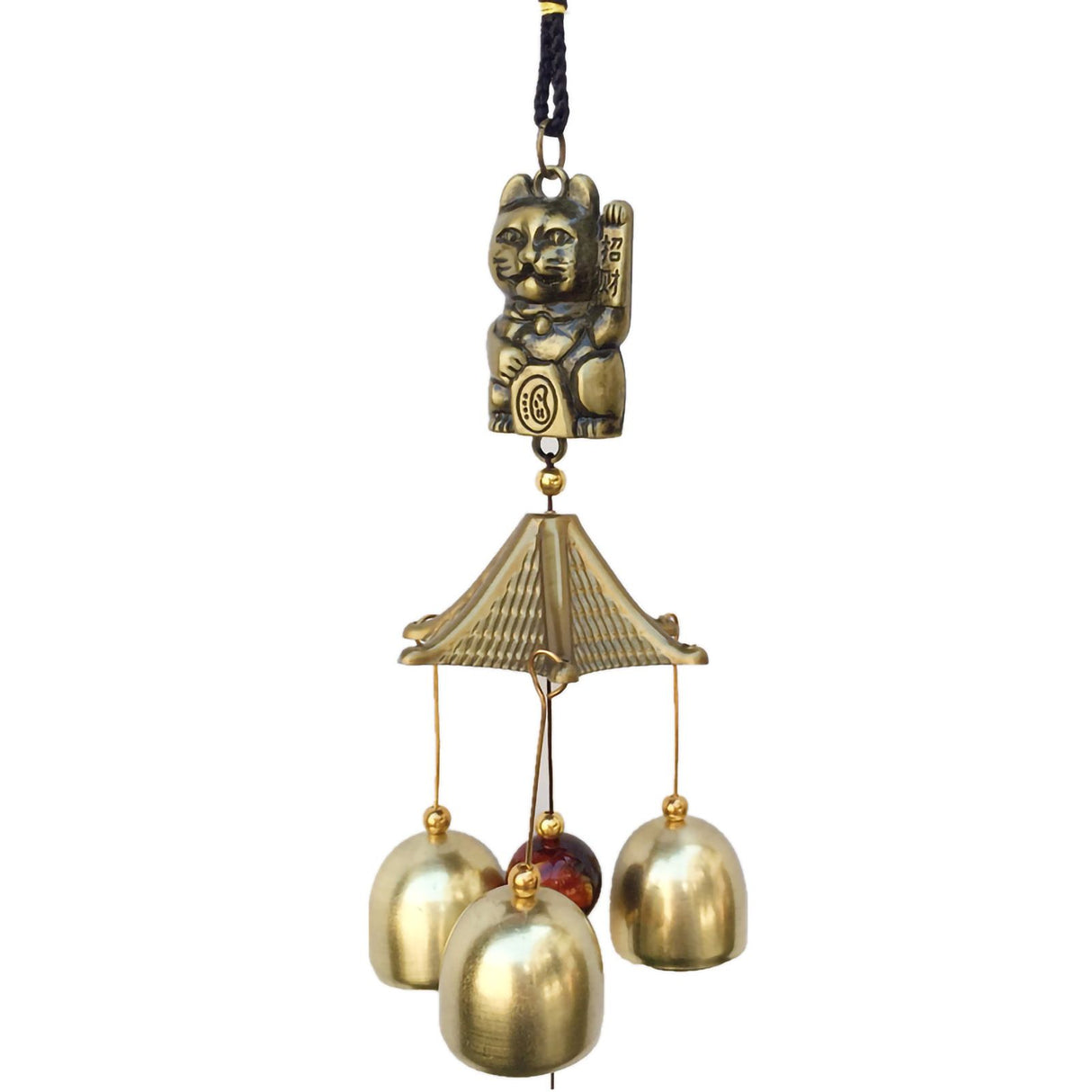 Metal Hanging Wind Chimes Soft Voice Peace Symbolism Golden Wind Chimes for Door Decorative Ornaments