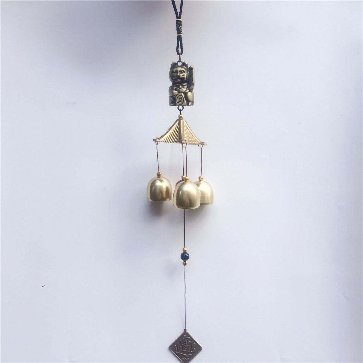 Metal Hanging Wind Chimes Soft Voice Peace Symbolism Golden Wind Chimes for Door Decorative Ornaments