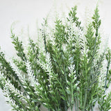 Plastic Artificial Lavender Flowers Odorless Realistic Fake Lavender for Scene Decoration Wedding Celebration White - 45-Degree Angle