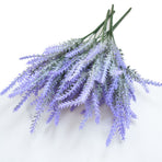 Plastic Artificial Lavender Flowers Odorless Realistic Fake Lavender for Scene Decoration Wedding Celebration Purple