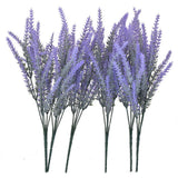 Plastic Artificial Lavender Flowers Odorless Realistic Fake Lavender for Scene Decoration Wedding Celebration Purple - Top-Down View