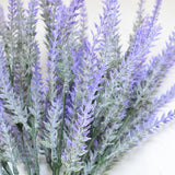 Plastic Artificial Lavender Flowers Odorless Realistic Fake Lavender for Scene Decoration Wedding Celebration Purple