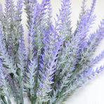 Plastic Artificial Lavender Flowers Odorless Realistic Fake Lavender for Scene Decoration Wedding Celebration Purple