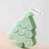 Christmas Tree Aromatherapy Candle Tree Shaped Candle Christmas Home Decoration Desktop Crafts Gift Green